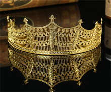 Queen Greek Royal Costume Celtic Party Hair Cross Metallic Gold Tiara Crown