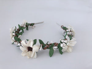 Wedding flower Girl Vine Women Hair band head piece Tiara Crown Hoop garland