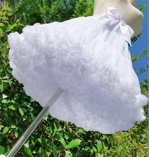  Teen Girl White Tutu Lace Party Dress Skirt 