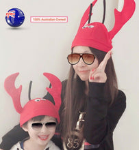 Women Adult Children Kid Crab Red Lobster Cap Hat Headband Party Costume claw
