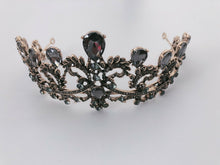 Women Retro Black Crystal Prom Halloween Queen Party Hair Headband Crown Tiara
