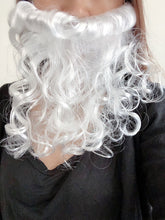 Adult / Children Christmas Party Santa Claus White curly Hair Beard Mustache