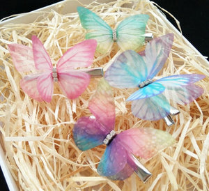 3x Women Girl Kids Boho Bohemian Party Butterfly Fairy Hair Clip Claw accessory