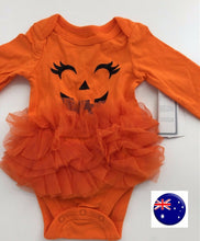 Newborn Girl Baby Pumpkin TUTU Tulle ruffle Halloween Party Costume Romper PROP