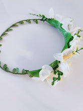 Women wedding Creamy White Lily Flower bride Party Hair Headband Crown Garland