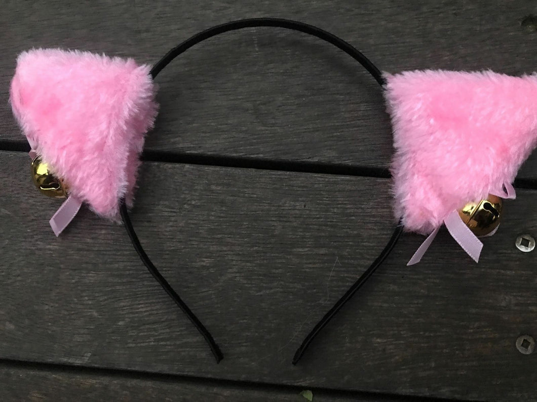 Women Girl Fluffy Fancy Cat Kitty bell Costume Ear Party Hair headband band Prop