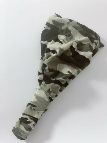 Women BOHO Camouflage Army Camo Green Soft Wide hair headband band Wrap Bandana Light Green