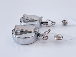 2X AU Retractable Badge Holder Reel Swipe Card Security ID Pull Key Tag Clip