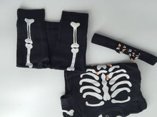 Baby Kid Halloween Skull Skeleton night glow Party Costume Romper Bodysuit Set