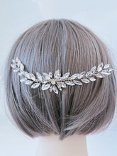 Women BOHO Silver Crystal Leaf Back Hair Styling Comb Pin Hairpiece Headband