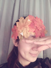 Women Girl Autumn Maple Leaf tree Orange Hair Headband crown Prop Garland band