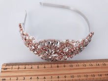 Women Rose Gold Wedding Crystal Hair Band Head band Hoop Tiara Crown headpiece