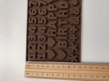 Happy Birthday Alphabet Number Cake Chocolate Silicone Mold Mould Decorating