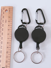 2X Retractable Badge Bag Holder Reel Swipe Card Security ID Pull Key RING Tag