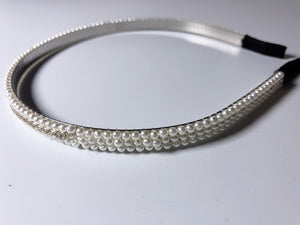 Women Lady Girl Pearl Crystal Beads Hair Head Band Headband Party Tiara Hoop