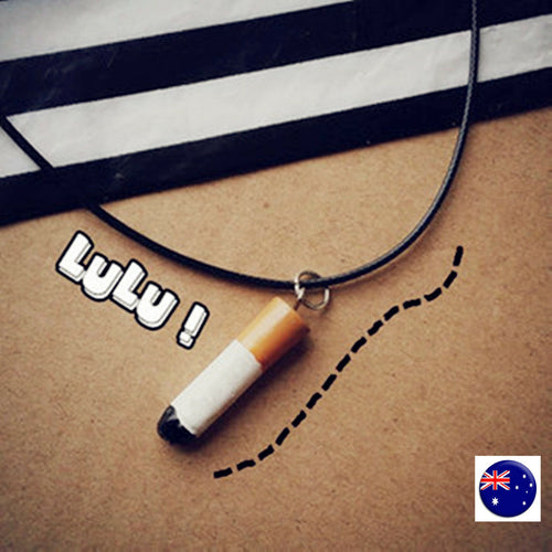 Women Lady Harajuku retro Cigarette Pendant Choker short Punk Novelty Necklace