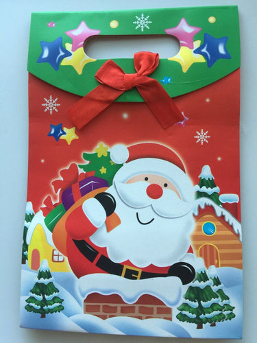 2x CHRISTMAS Packaging Gift Wrap Paper cardboard Party Favor Bag 26.6x17.5x8cm