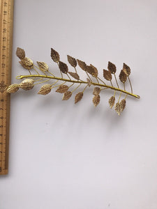 Women Girl gold color leaf Wedding Bride Party Prom Hair Headband Headpiece PROP