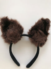 Adult Kid Brown Grey Fluffy Fur Cat wallaby Animal Ears Party Hair Headband band