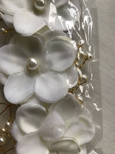 Lady flower wedding Creamy White bride Prom Party Hair Headband hairpiece Prop