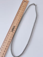 Men Silver color Stainless steel Titanium Plated Braided Chain Necklace 4.5x50cm