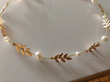 Women wedding Party Retro boho Gold leaf Hairpiece hair Headband Garland Tiara