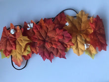 Women Girl Autumn Maple Leaf tree Orange Hair Headband crown Prop Garland band