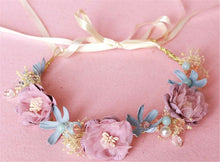 Women baby's breath flower Girl Fairy Purple Party Hair Headband Crown Garland