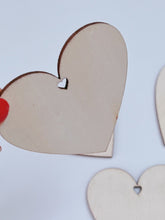 AU 5x Natural Wooden LOVE Heart Craft Gift Hanging Tag Novelty Gift Wrap Favor