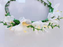 Women wedding Creamy White Lily Flower bride Party Hair Headband Crown Garland