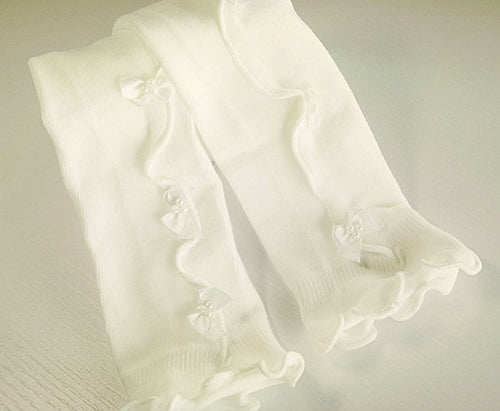 Girls Kids Baby Toddlers White Warm Bow Dance Stockings Tights Pants