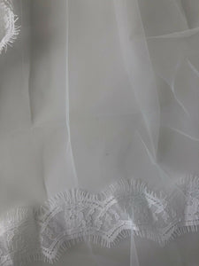 Women Pure white Bride Wedding Wedding Frilly lace Hair head Veil WITH COMB