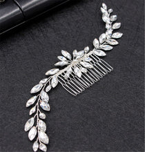 Women BOHO Silver Crystal Leaf Back Hair Styling Comb Pin Hairpiece Headband