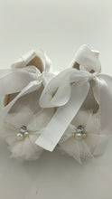 Baby Shower Girls Kid Christening Ballet White crystal Lace Gem Shoes First