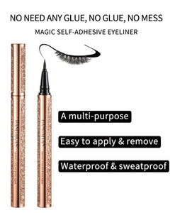 Self-adhesive Eyelash Glue Waterproof Black Liquid Magic eye Liner Eyeliner