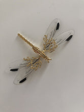 Women Girl Gold Color Dragonfly hair head Side Clip Brooch hairpiece accessory