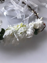 Women wedding White Flower bride Party Hair Headband Crown Prop Garland Wreath