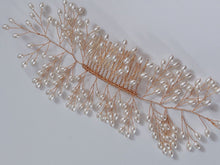 Women Prom dance headpiece Bride wedding Hair Styling Gold Pearl Comb Pin