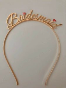Hen's night Bride to be Bridesmaid wedding Party Bachelorette Tiara headband