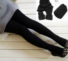 Women Teenagers Girls Warm Fleece Plush Winter Black Pantyhose Stockings Tights