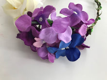 Women flower Fairy Butterfly Purple wedding Party Hair Headband Crown Garland
