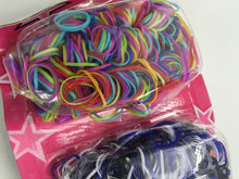 2000 Girl Navy colorful rainbow Latex Hair Ponytail Elastic braid Band holder