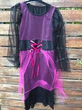 Kid Girl Child Fancy Halloween Party Pink Witch wizard Costume Dress + Hat Set