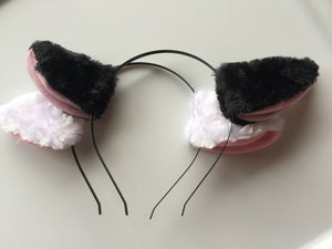 Women Girl Fluffy Fancy Cat Kitty fox Costume long Ear Party Hair head band Prop