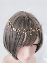 Women Boho slim Gold Leaf Rustic Wedding Bride Hair Headband Crown Tiara Jewelry