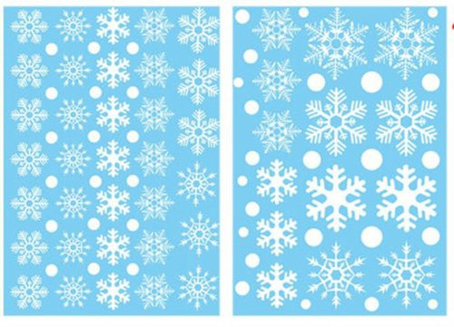 2x Christmas Snow Flakes Removable Vinyl Window Door Shop Sticker Wall Decor