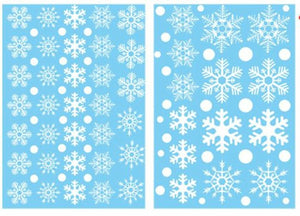 2x Christmas Snow Flakes Removable Vinyl Window Door Shop Sticker Wall Decor