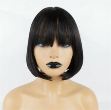 Women Lady Girl Natural Look Fringe Party Bob Black Short Fake Hair Wig Wigs