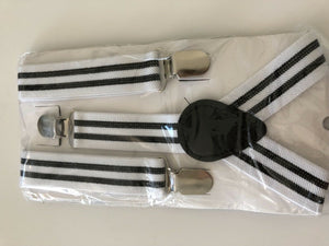 Boys Kid Children retro Party Costume Wedding Stripe Check Suspender Brace Belt