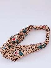 Women Boho Cross Twist Leopard Flower Hair head band Headband Wrap bandana